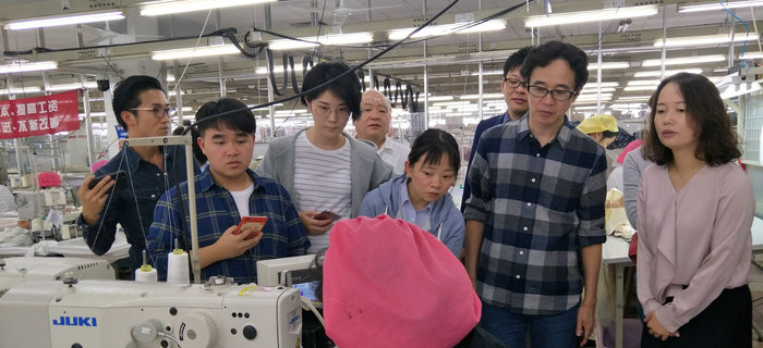 劉潭服裝接待無印良品公司員工參觀考察學習