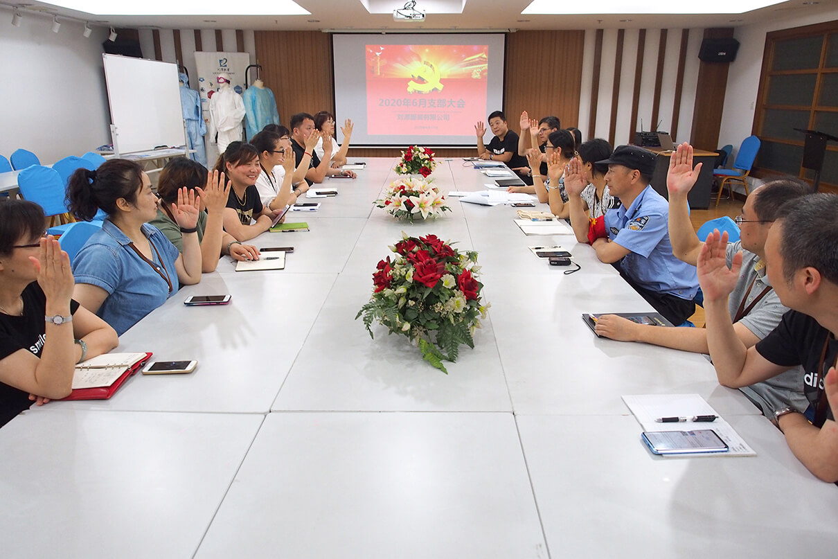 劉潭服裝黨員會(huì)議