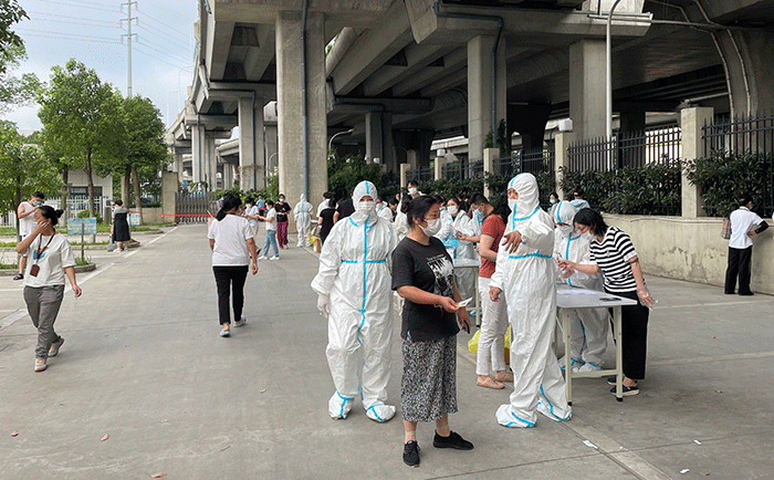 核酸檢測進企業(yè)，劉潭服裝廠開展全員核酸檢測