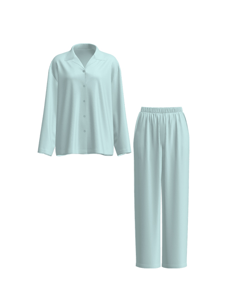 女款長(zhǎng)斜插袋家居服