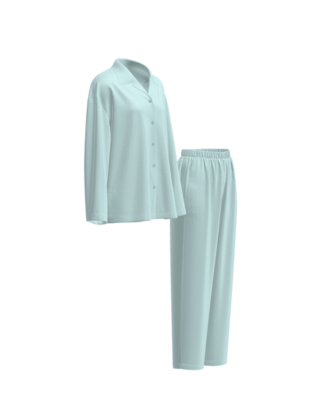 女款長(zhǎng)斜插袋家居服