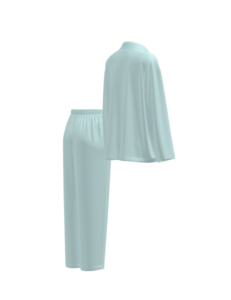 女款長(zhǎng)斜插袋家居服